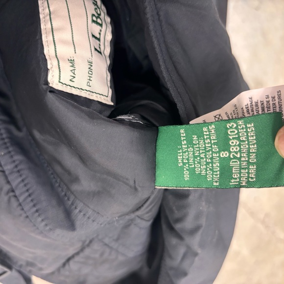 LL Bean Black Ski Snow Bibs Winter Pants Youth Size 8 - Picture 5 of 7